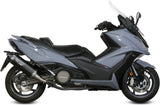Tubo De Escape Con Catalizador Y Homologación Acústica Speed Edge Acero Negro Carbono - Mivv Compatible Con Kymco Ak 550 (2017-2020)
