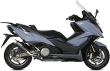 Tubo De Escape Con Catalizador Y Homologación Acústica Gppro Acero Negro - Mivv Compatible Con Kymco Ak 550 (2017-2020)