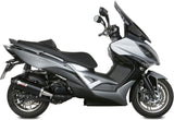 Tubo De Escape Sin Catalizador Y Con Homologación Acústica Oval Acero Negro Carbono - Mivv Compatible Con Kymco Xciting 400 (2013-2018)
