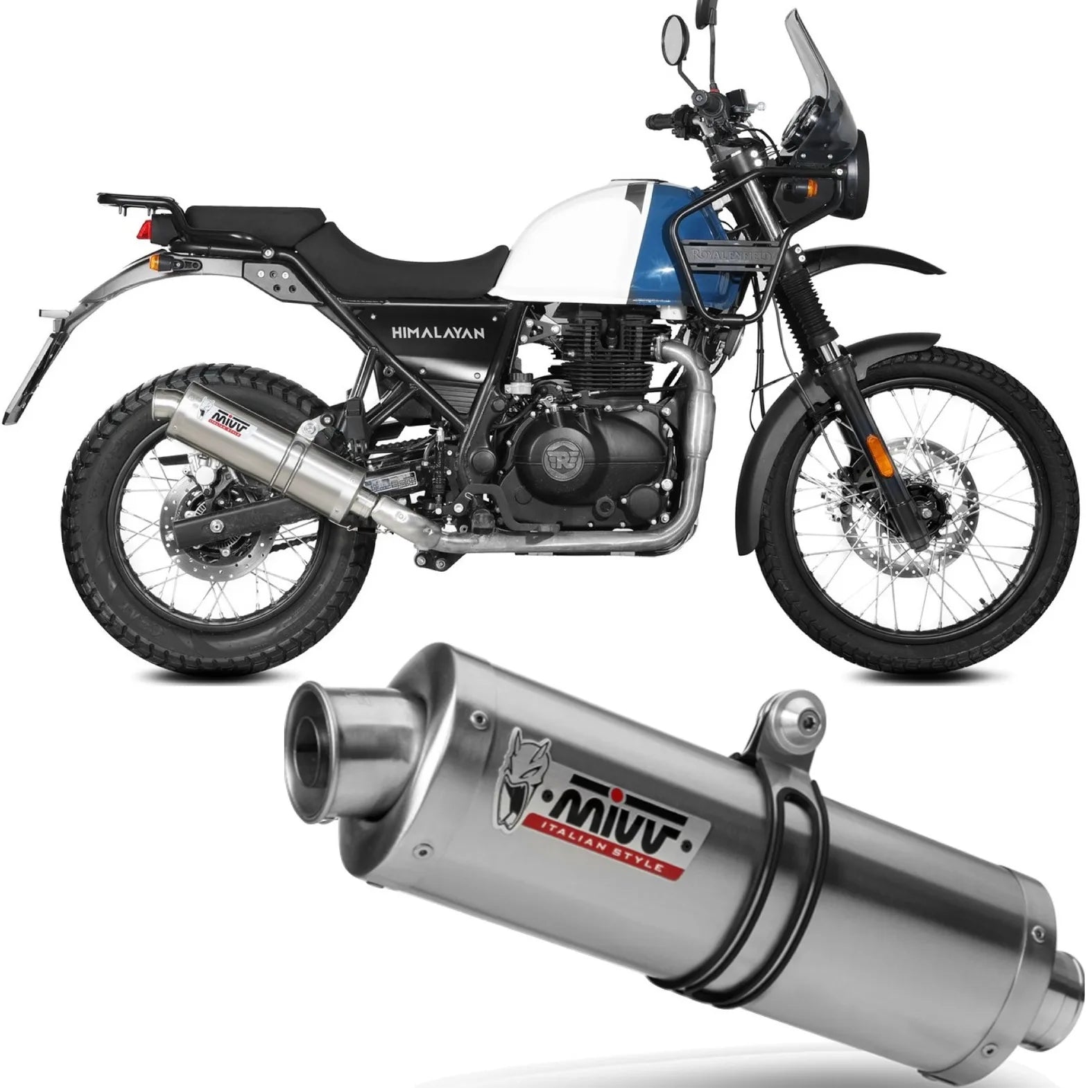 Tubo De Escape Con Catalizador Y Homologación Acústica Oval Acero - Mivv Compatible Con Royal Enfield Scram 411 (2022-2024)