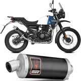 Tubo De Escape Sin Catalizador Y Con Homologación Acústica Dakar Acero Negro - Mivv Compatible Con Royal Enfield Himalayan (2021-2023)