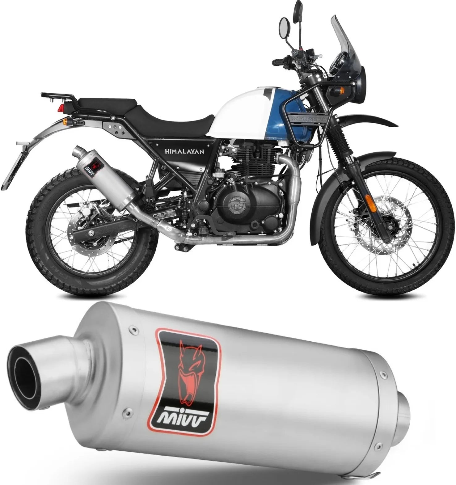 Tubo De Escape Con Catalizador Y Homologación Acústica Dakar Acero - Mivv Compatible Con Royal Enfield Himalayan (2021-2023)