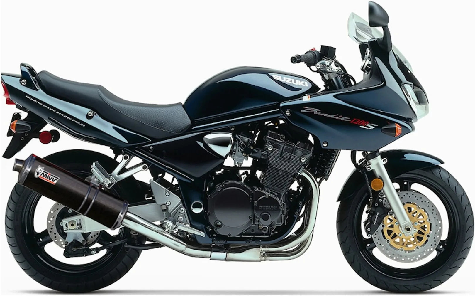Tubo De Escape Con Homologación Acústica Oval Carbono - Mivv Compatible Con Suzuki Gsf 1200 Bandit (1996-2000)
