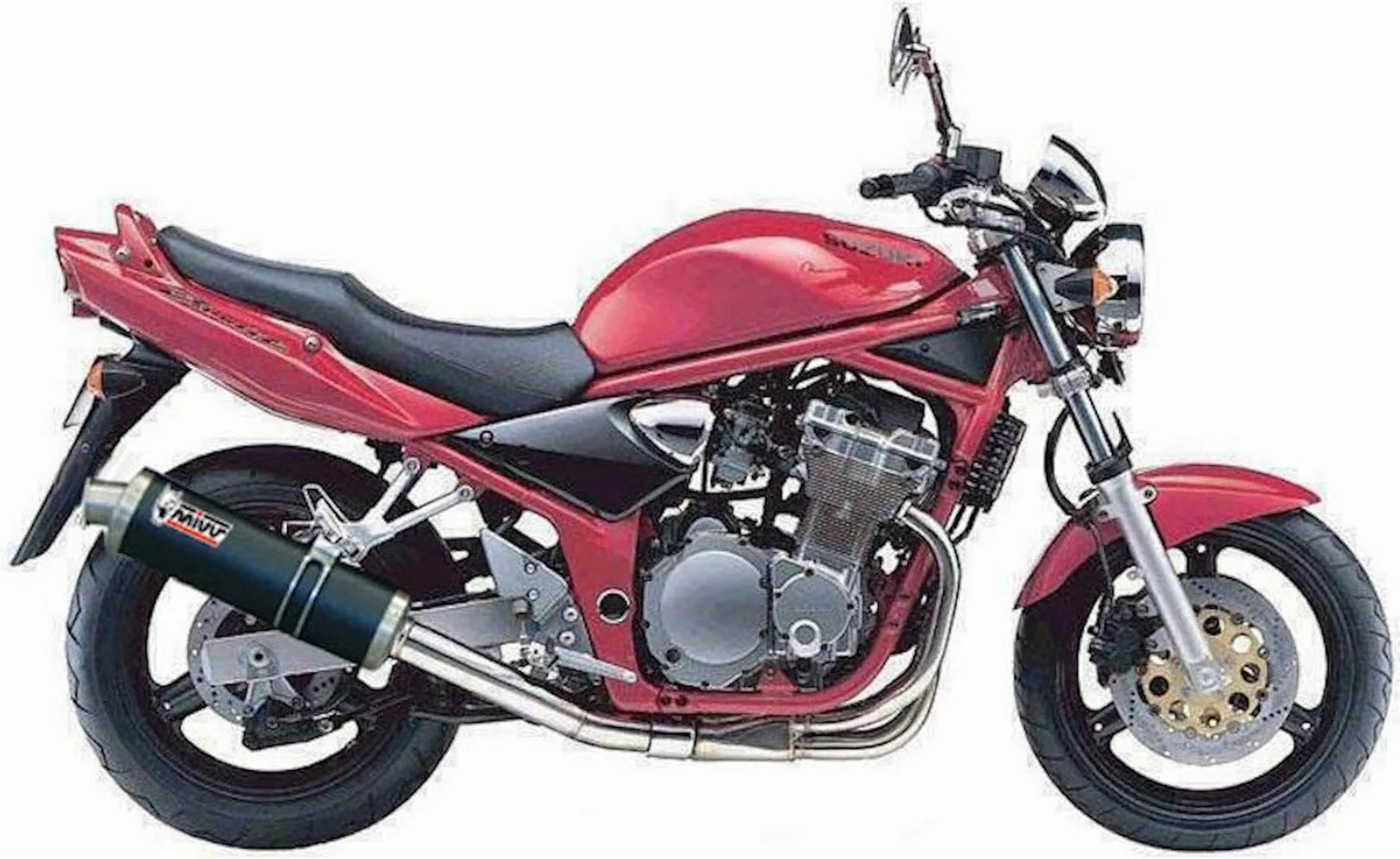 Tubo De Escape Con Homologación Acústica Oval Carbono - Mivv Compatible Con Suzuki Gsf 600 Bandit (1995-2004)