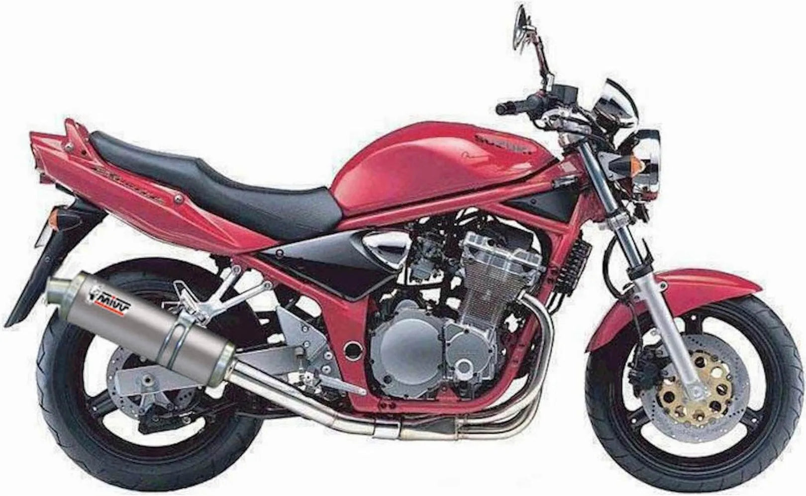 Tubo De Escape Con Homologación Acústica Oval Titano - Mivv Compatible Con Suzuki Gsf 600 Bandit (1995-2004)