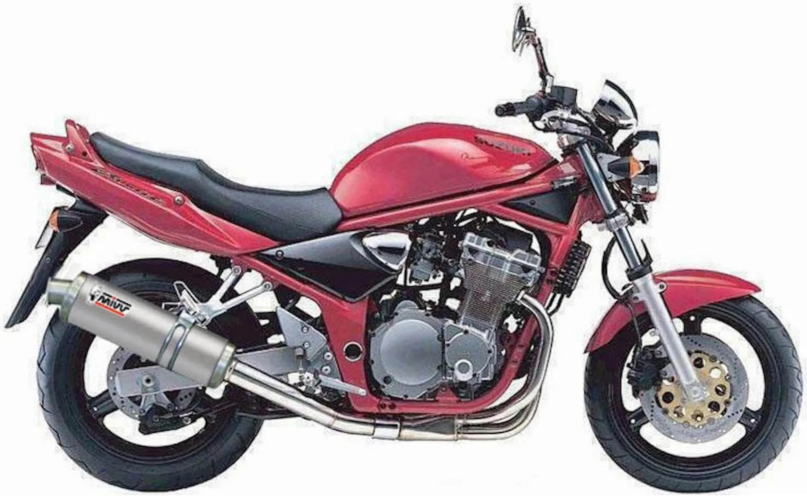 Tubo De Escape Con Homologación Acústica Oval Acero - Mivv Compatible Con Suzuki Gsf 600 Bandit (1995-2004)