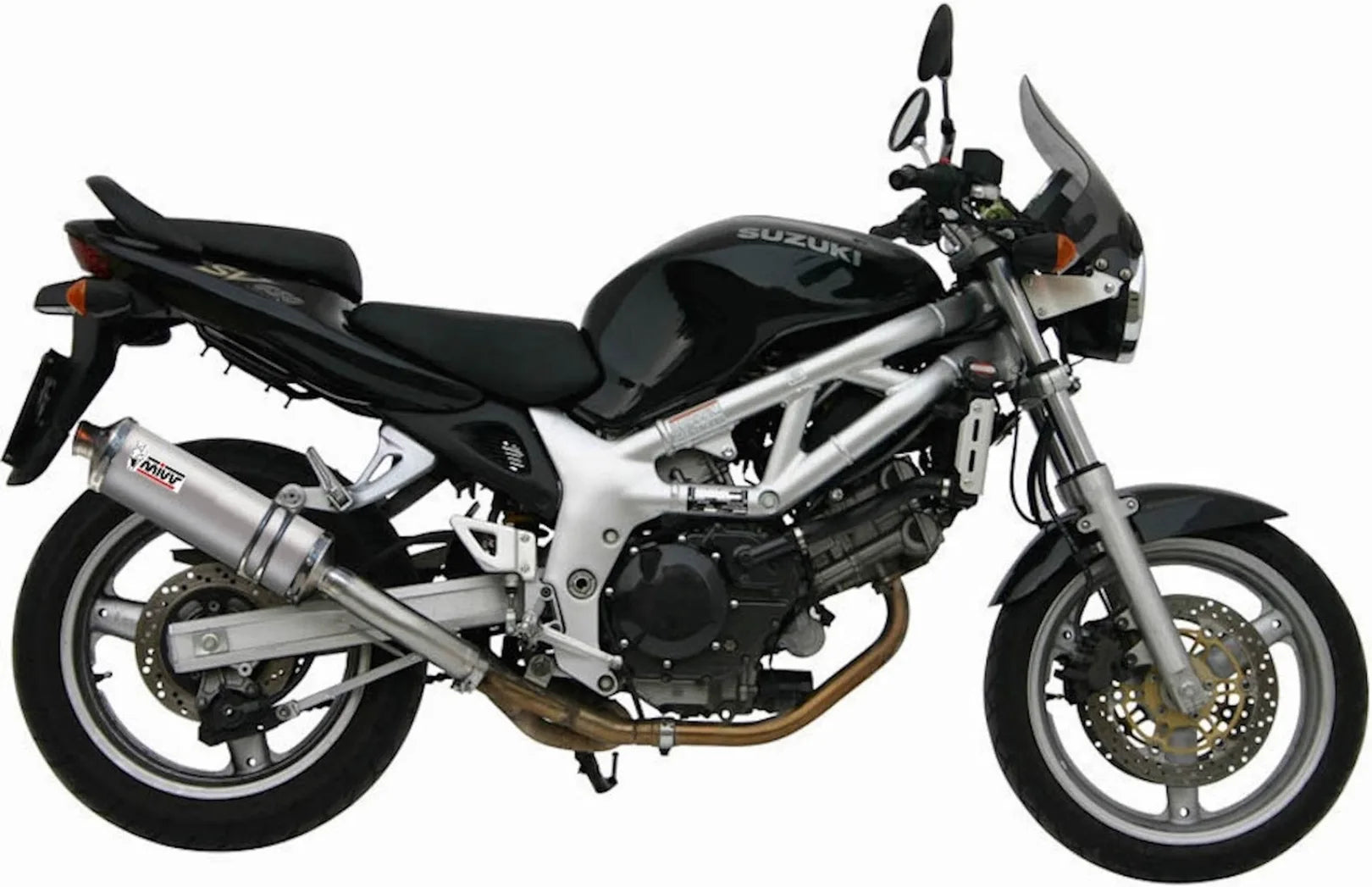 Tubo De Escape Con Homologación Acústica Oval Acero - Mivv Compatible Con Suzuki Sv 650 (1999-2002)
