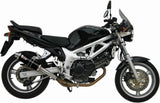 Tubo De Escape Con Homologación Acústica Gp Acero Negro - Mivv Compatible Con Suzuki Sv 650 (1999-2002)