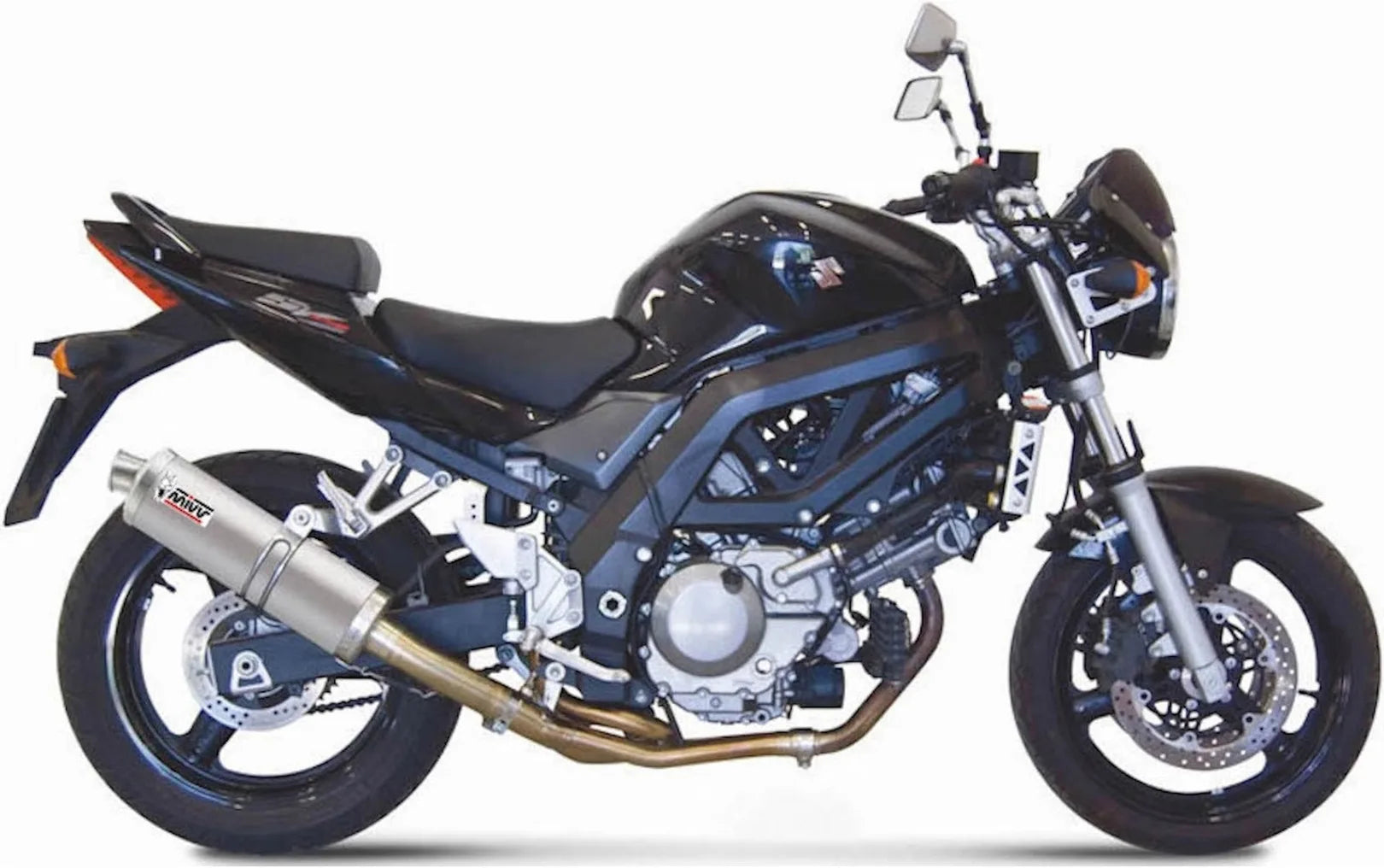 Tubo De Escape Con Catalizador Y Homologación Acústica Oval Acero - Mivv Compatible Con Suzuki Sv 650 (2004-2015)