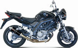 Tubo De Escape Sin Catalizador Y Con Homologación Acústica Gp Acero Negro - Mivv Compatible Con Suzuki Sv 650 (2004-2015)