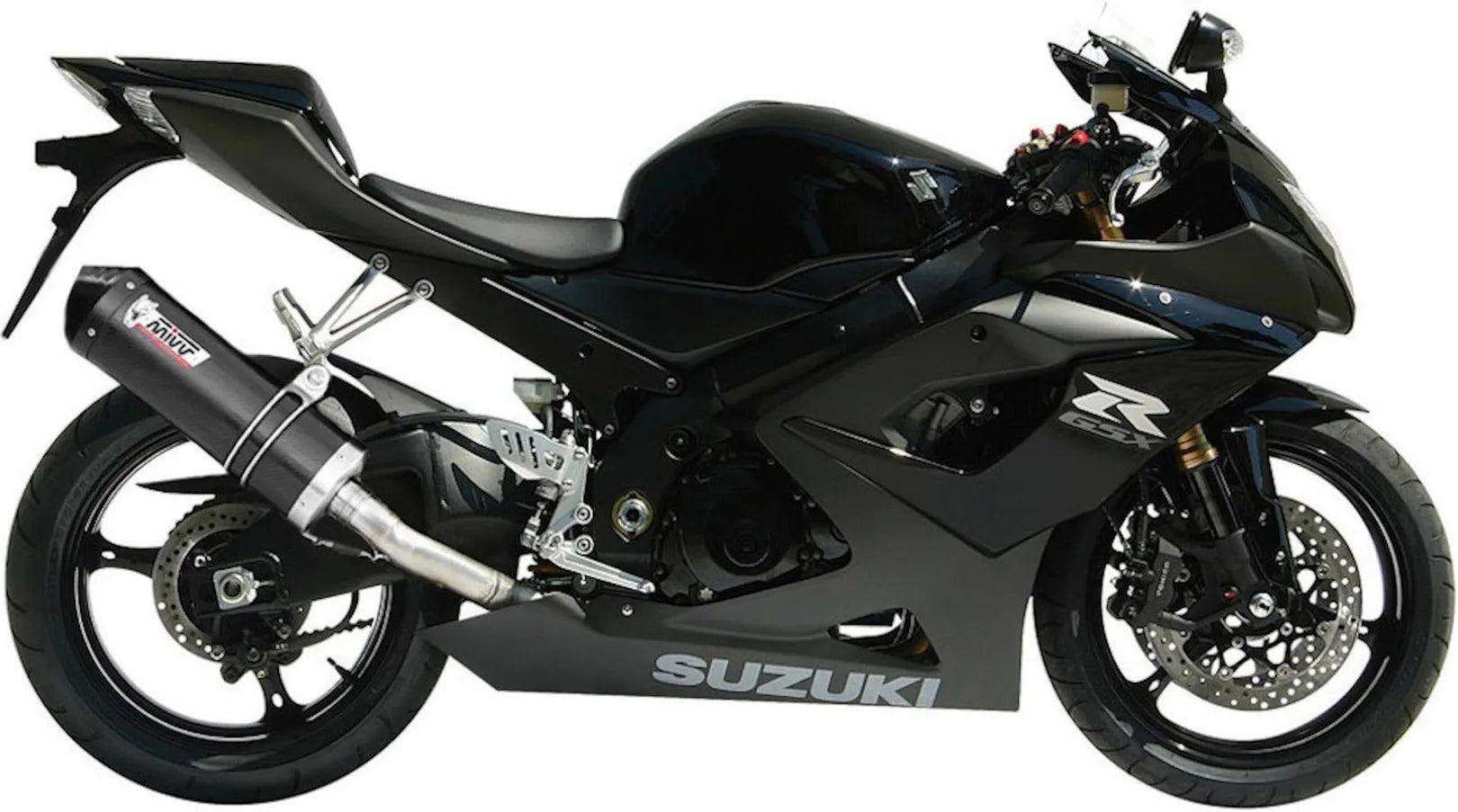 Tubo De Escape Con Homologación Acústica Oval Carbono Carbono - Mivv Compatible Con Suzuki Gsx-R 1000 (2005-2006)