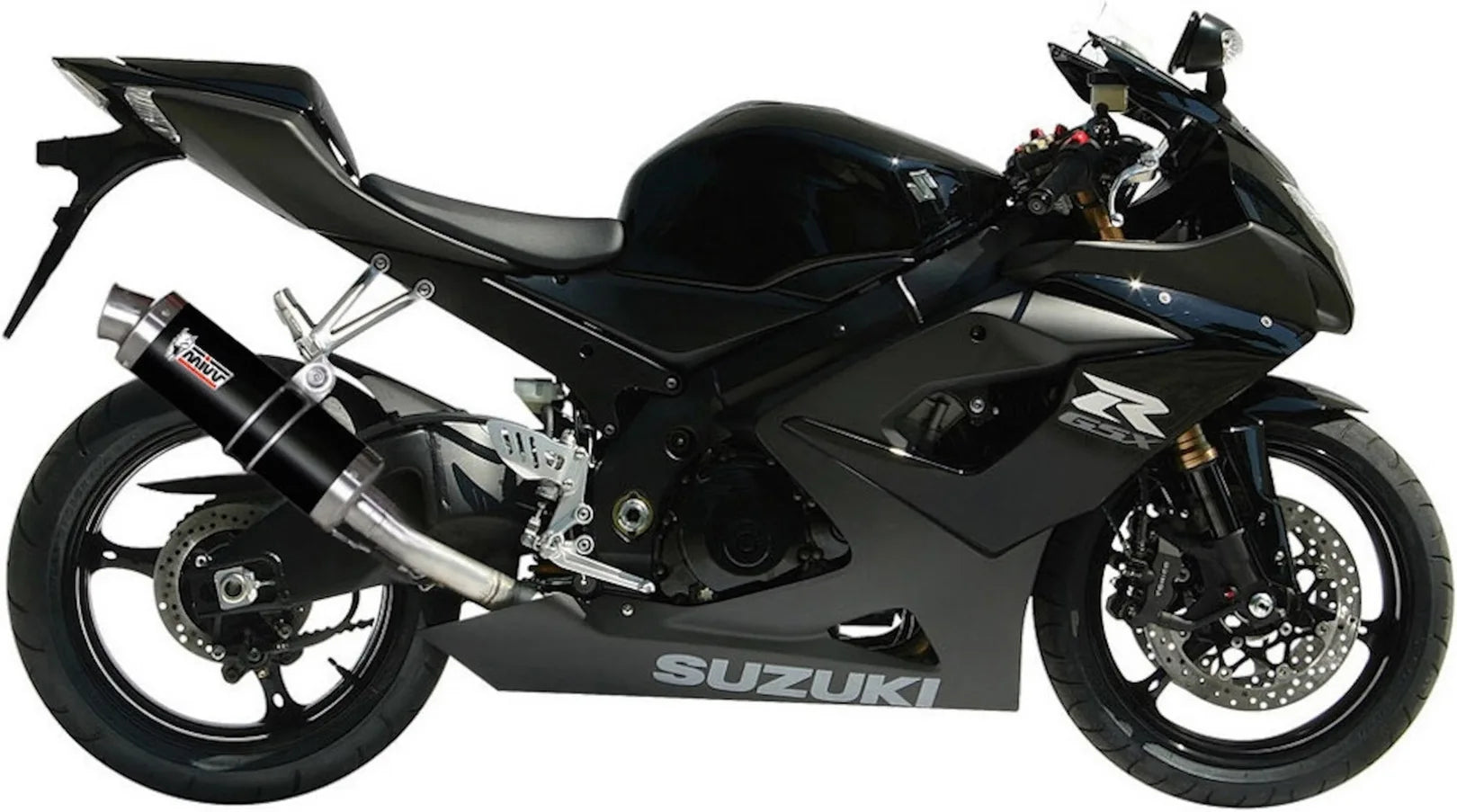 Tubo De Escape Con Homologación Acústica Gp Acero Negro - Mivv Compatible Con Suzuki Gsx-R 1000 (2005-2006)