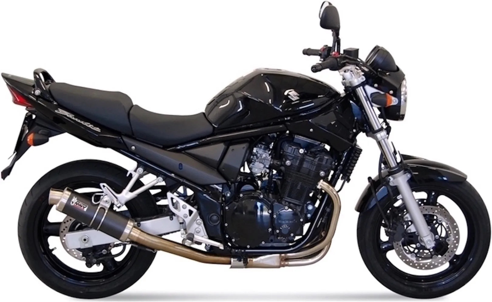 Tubo De Escape Con Homologación Acústica Gp Carbono - Mivv Compatible Con Suzuki Gsf 650 Bandit (2005-2006)