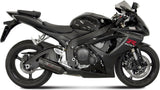 Tubo De Escape Sin Catalizador Y Con Homologación Acústica Suono Acero Negro Carbono - Mivv Compatible Con Suzuki Gsx-R 750 (2006-2007)