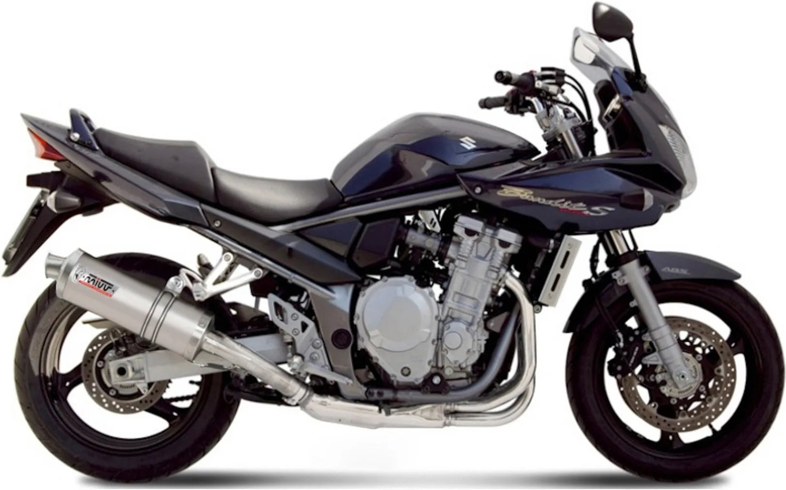 Tubo De Escape Con Homologación Acústica Oval Acero - Mivv Compatible Con Suzuki Gsf 1250 Bandit (2007-2016)