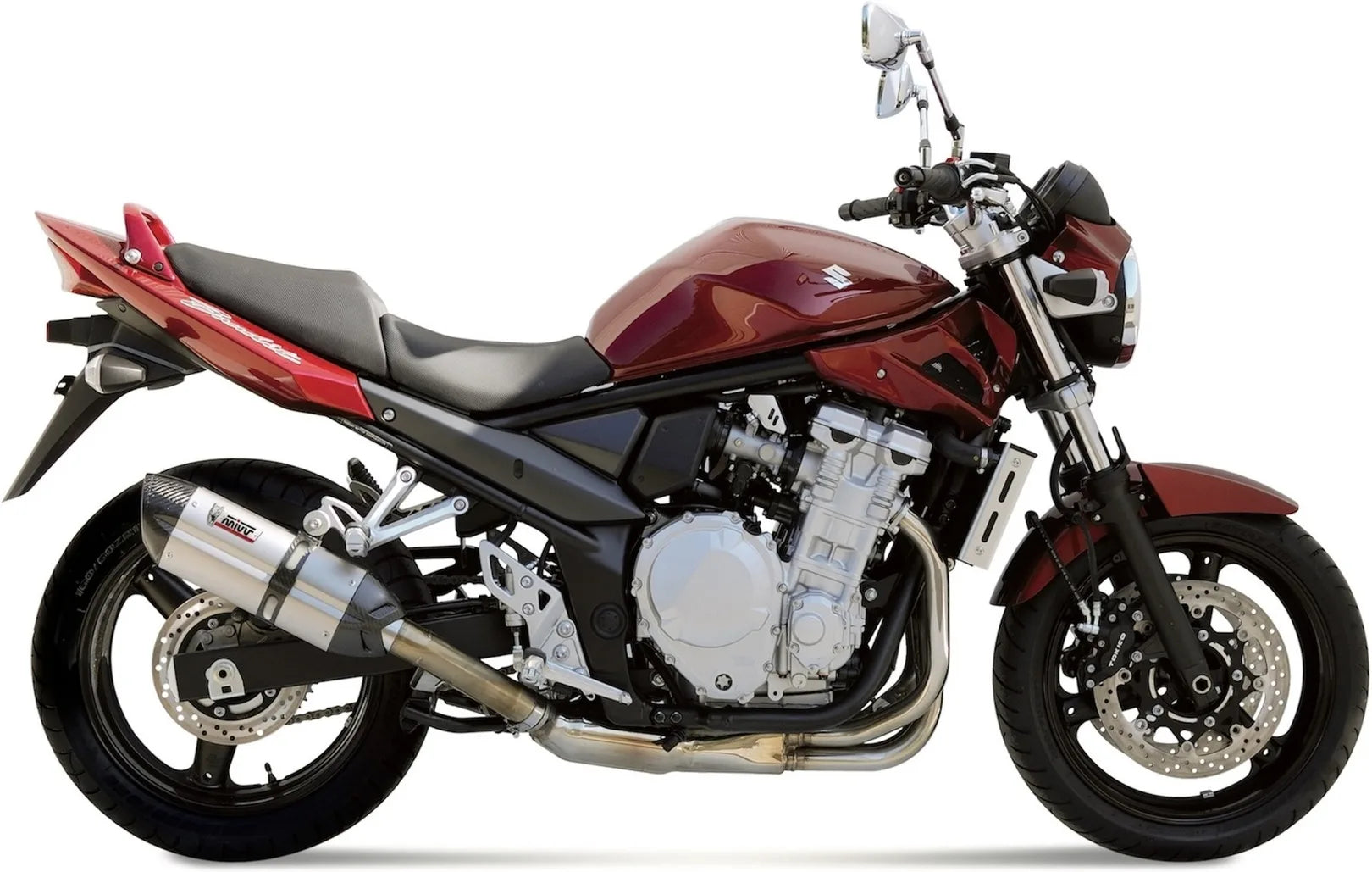 Tubo De Escape Con Homologación Acústica Suono Acero Carbono - Mivv Compatible Con Suzuki Gsx 650 F (2008-2015)