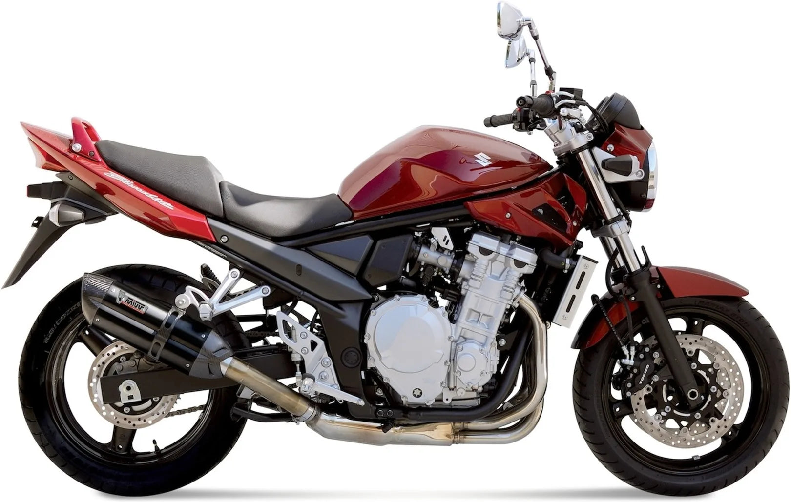 Tubo De Escape Con Homologación Acústica Suono Acero Negro Carbono - Mivv Compatible Con Suzuki Gsx 650 F (2008-2015)