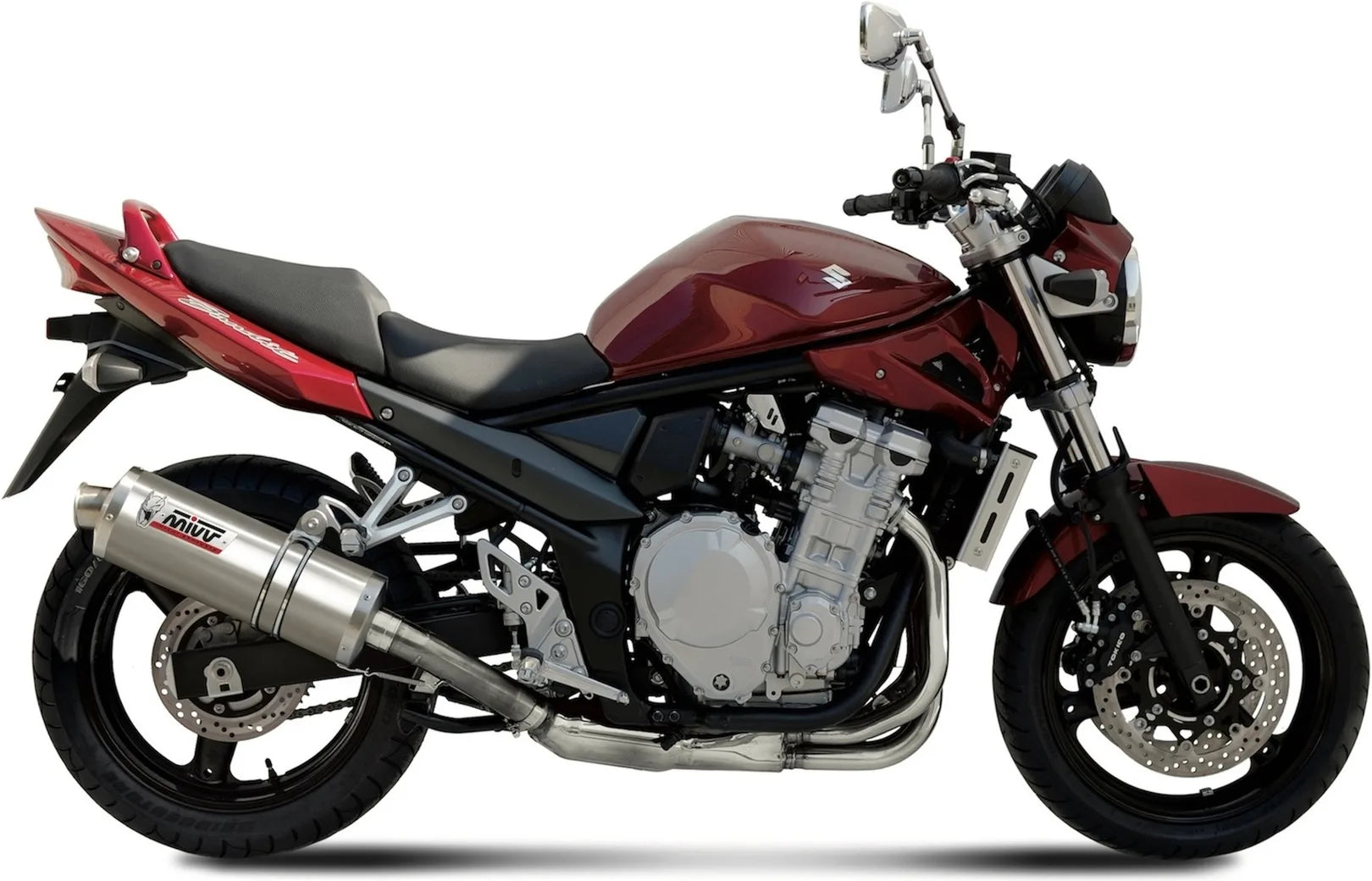 Tubo De Escape Con Homologación Acústica Oval Acero - Mivv Compatible Con Suzuki Gsf 650 Bandit (2007-2015)