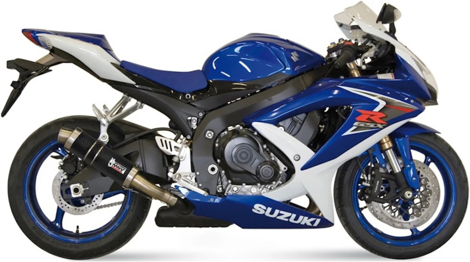 Tubo De Escape Con Homologación Acústica Gp Carbono - Mivv Compatible Con Suzuki Gsx-R 600 (2008-2010)