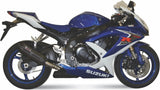 Tubo De Escape Con Homologación Acústica Suono Acero Negro Carbono - Mivv Compatible Con Suzuki Gsx-R 600 (2008-2010)