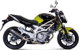 Tubo De Escape Con Homologación Acústica Oval Carbono Carbono - Mivv Compatible Con Suzuki Gladius (2009-2015)