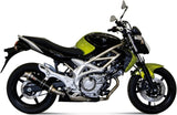 Tubo De Escape Con Homologación Acústica Gp Acero Negro - Mivv Compatible Con Suzuki Gladius (2009-2015)
