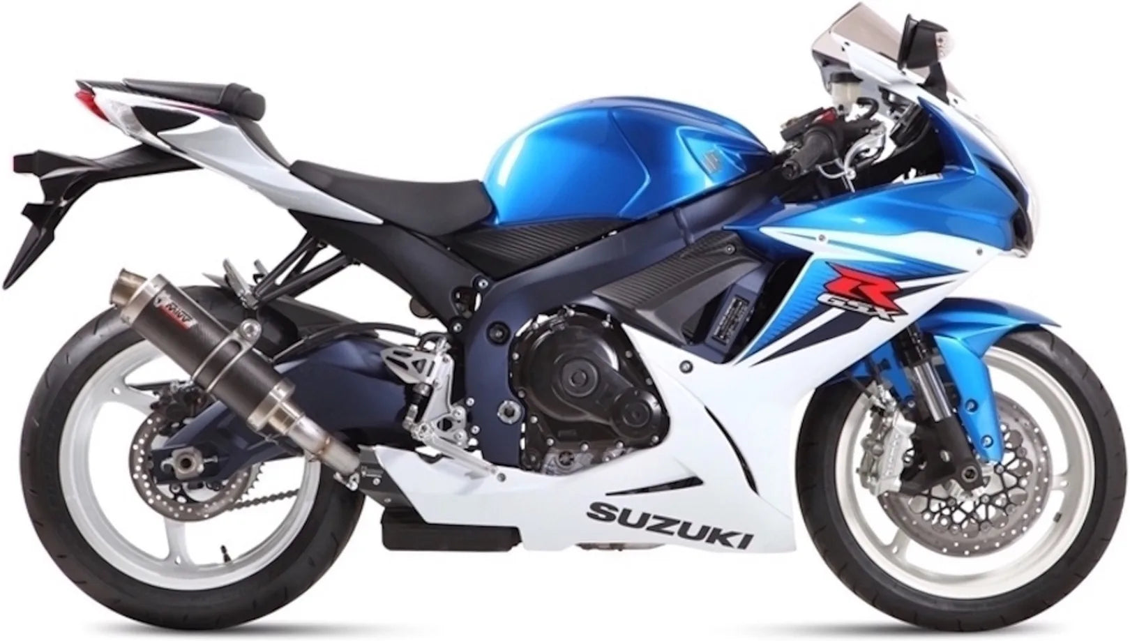 Tubo De Escape Con Homologación Acústica Gp Carbono - Mivv Compatible Con Suzuki Gsx-R 600 (2011-2016)