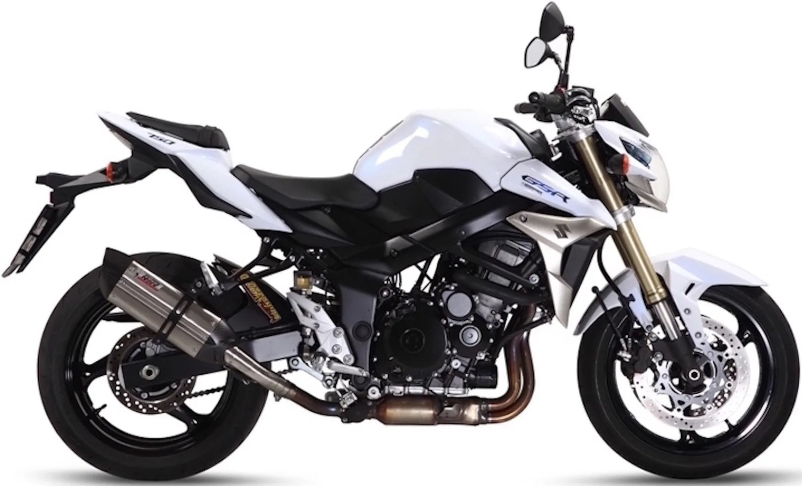 Tubo De Escape Con Homologación Acústica Suono Acero Carbono - Mivv Compatible Con Suzuki Gsr 750 (2011-2016)