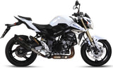 Tubo De Escape Con Homologación Acústica Suono Acero Negro Carbono - Mivv Compatible Con Suzuki Gsr 750 (2011-2016)