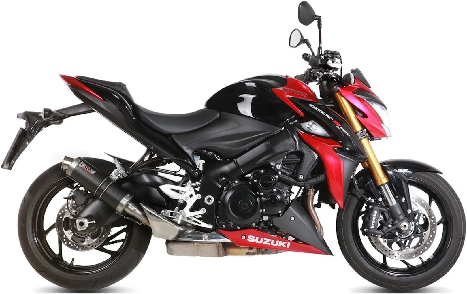 Tubo De Escape Con Homologación Acústica Gp Carbono - Mivv Compatible Con Suzuki Gsx-S 1000 (2015-2020)