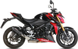 Tubo De Escape Con Homologación Acústica Suono Acero Negro Carbono - Mivv Compatible Con Suzuki Gsx-S 1000 (2015-2020)