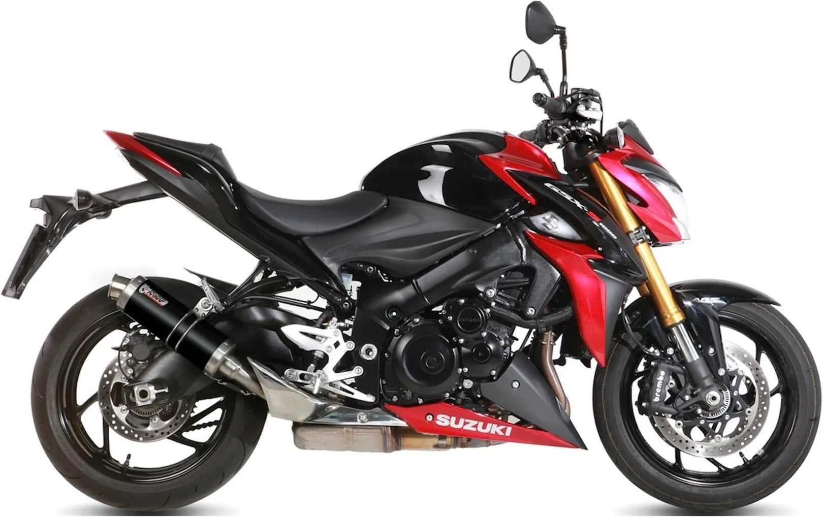 Tubo De Escape Con Homologación Acústica Gp Acero Negro - Mivv Compatible Con Suzuki Gsx-S 1000 (2015-2020)