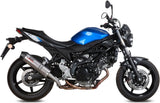 Tubo De Escape Con Homologación Acústica Oval Titano Carbono - Mivv Compatible Con Suzuki Sv 650 (2016-2024)