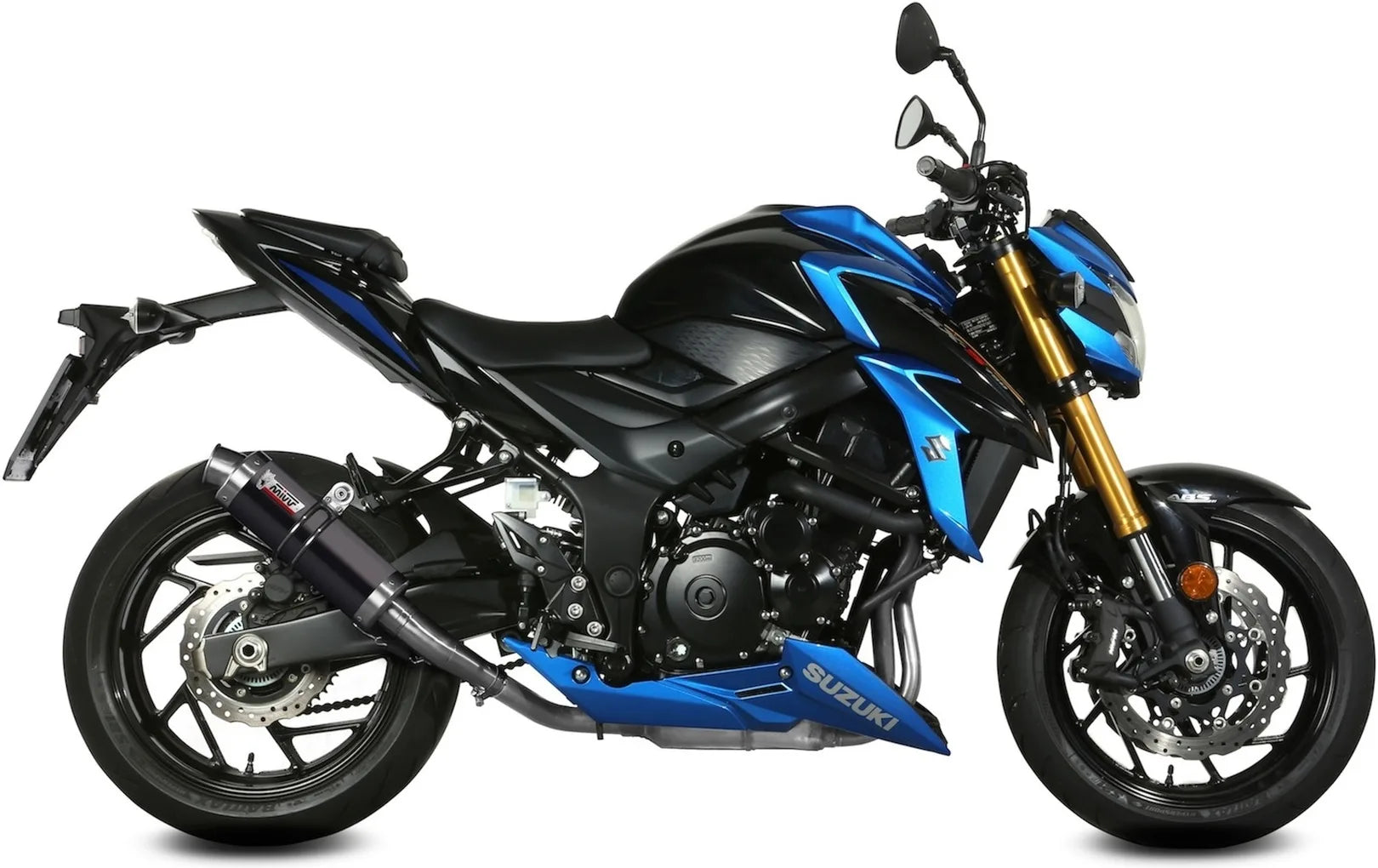 Tubo De Escape Con Homologación Acústica Gp Acero Negro - Mivv Compatible Con Suzuki Gsx-S 750 (2017-2020)