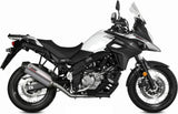 Tubo De Escape Sin Catalizador Y Con Homologación Acústica Oval Titano Carbono - Mivv Compatible Con Suzuki Dl 650 V-Strom (2017-2024)