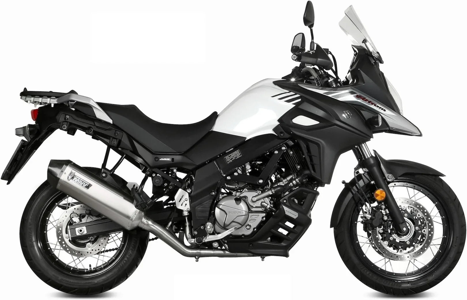 Tubo De Escape Sin Catalizador Y Con Homologación Acústica Speed Edge Acero Carbono - Mivv Compatible Con Suzuki Dl 650 V-Strom (2017-2024)