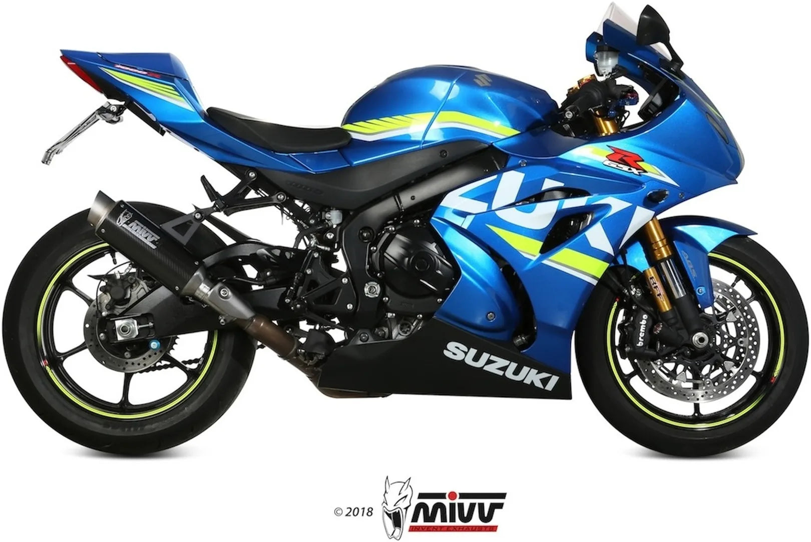 Tubo De Escape Con Homologación Acústica Gppro Acero Negro - Mivv Compatible Con Suzuki Gsx-R 1000 (2017-2020)