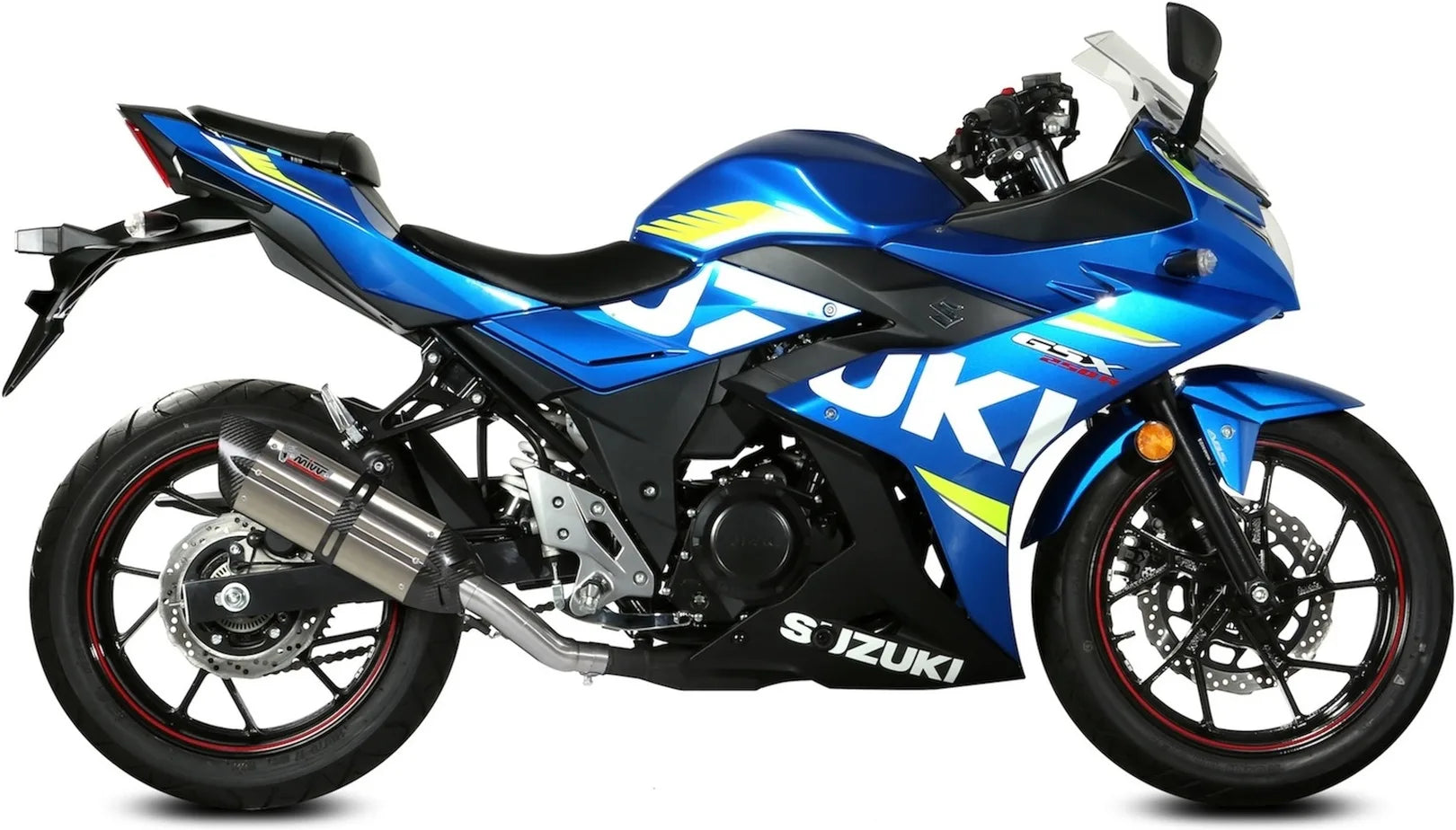 Tubo De Escape Con Homologación Acústica Suono Acero Carbono - Mivv Compatible Con Suzuki Gsx 250 R (2017-2020)