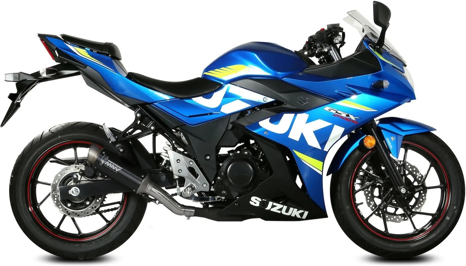 Tubo De Escape Con Homologación Acústica Gppro Acero Negro - Mivv Compatible Con Suzuki Gsx 250 R (2017-2020)