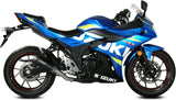 Tubo De Escape Con Homologación Acústica Gppro Acero Negro - Mivv Compatible Con Suzuki Gsx 250 R (2017-2020)