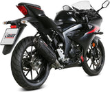 Sistema De Escape Completo Con Catalizador Y Homologación Acústica Suono Acero Negro Carbono - Mivv Compatible Con Suzuki Gsx-R 125 (2017-2020)