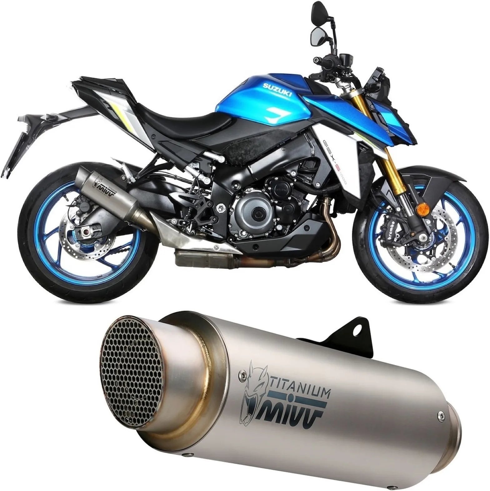 Tubo De Escape Con Homologación Acústica Gppro Titano - Mivv Compatible Con Suzuki Gsx-S 950 (2021-2023)