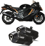 Escape Doble Con Homologación Acústica Speed Edge Titano Carbono - Mivv Compatible Con Suzuki Gsx-R 1300 Hayabusa (2021-2024)