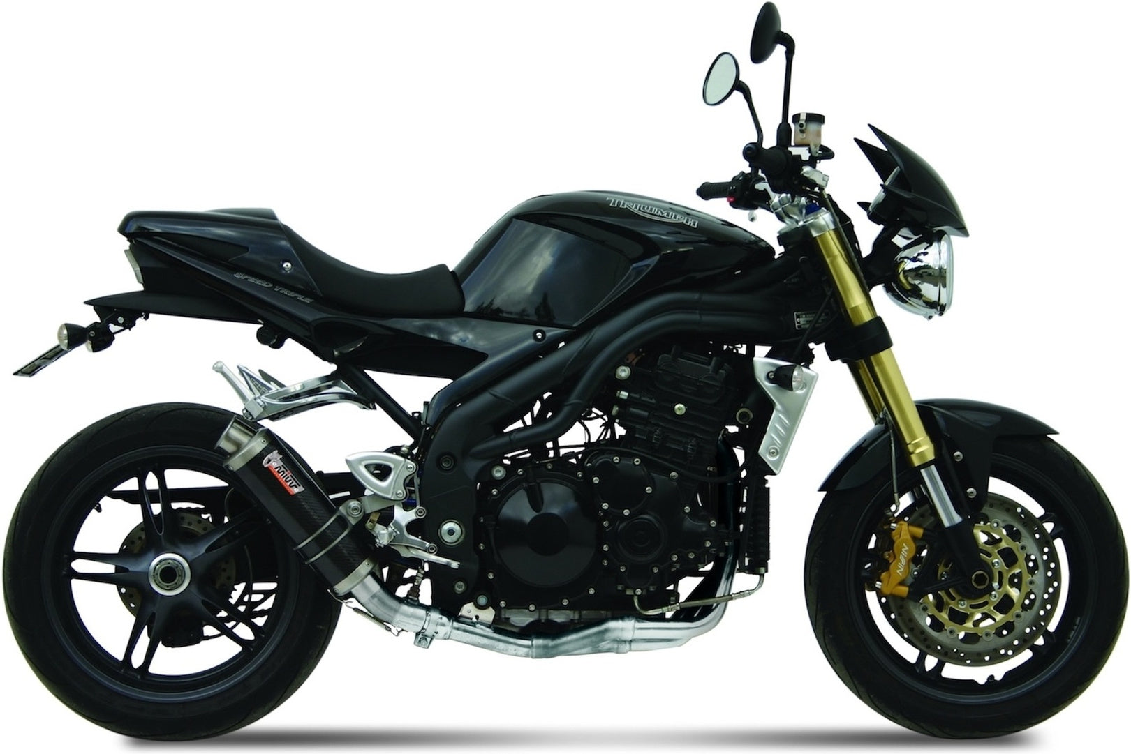 Non-Catalytic Exhaust Tip With Sound Certification Gp Carbon - Mivv Compatible With Triumph Speed Triple (2005-2006)