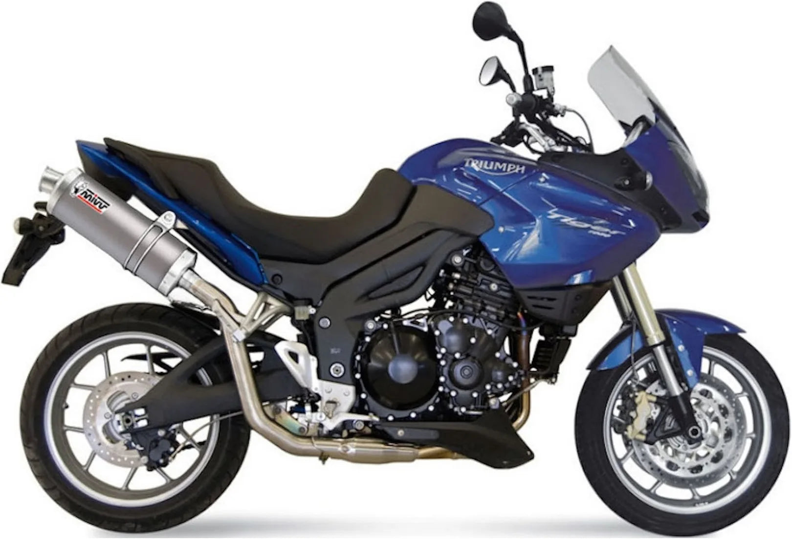 Tubo De Escape Con Catalizador Y Homologación Acústica Oval Acero - Mivv Compatible Con Triumph Tiger 1050 (2007-2012)