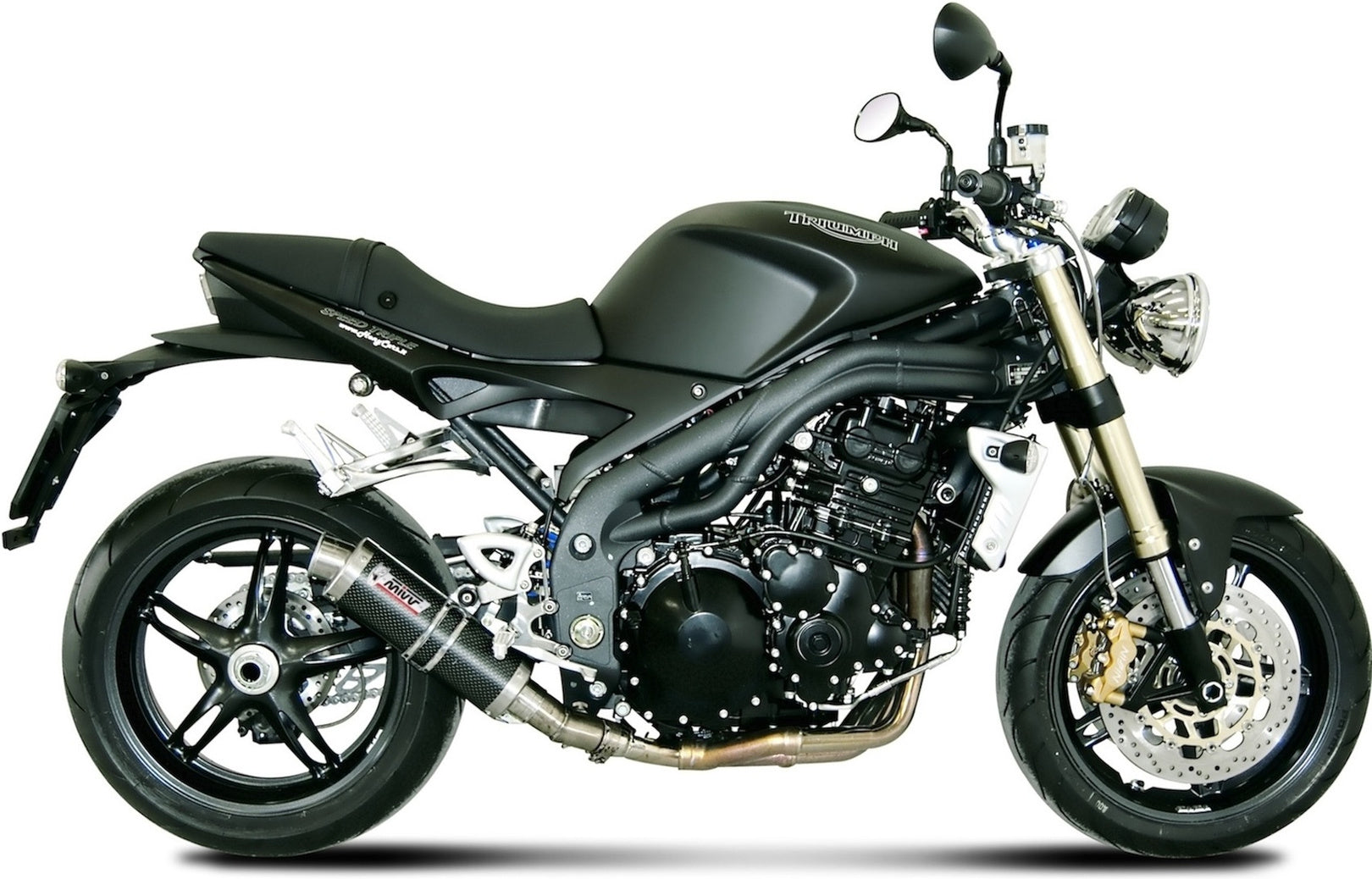 Non-Catalytic Exhaust Tip With Sound Certification Gp Carbon - Mivv Compatible With Triumph Speed Triple (2007-2010)
