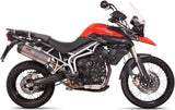 Tubo De Escape Con Homologación Acústica Oval Titano Carbono - Mivv Compatible Con Triumph Tiger 800 (2011-2016)