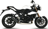 Tubo De Escape Con Homologación Acústica Suono Acero Negro Carbono - Mivv Compatible Con Triumph Speed Triple (2011-2015)
