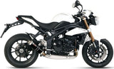 Tubo De Escape Con Homologación Acústica Gp Acero Negro - Mivv Compatible Con Triumph Speed Triple (2011-2015)