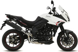 Tubo De Escape Sin Catalizador Y Con Homologación Acústica Suono Acero Negro Carbono - Mivv Compatible Con Triumph Tiger 1050 Sport (2013-2016)